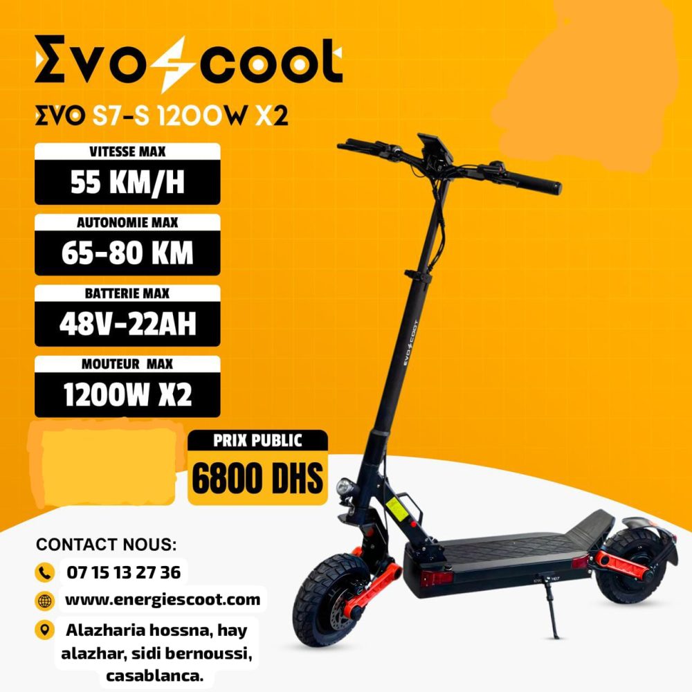 Evoscoot S7-S 1200W Double Moteurs