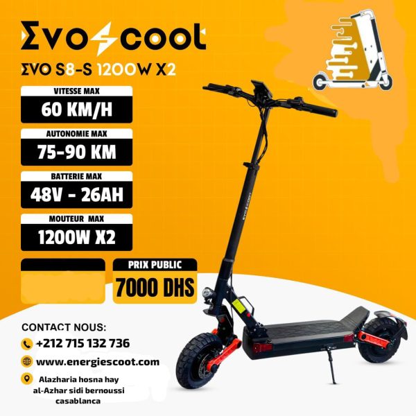 Evoscoot S8-S 1200W Double Moteurs